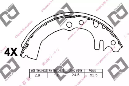 Комлект тормозных накладок DJ PARTS BS1075